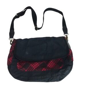 Stormy Kromer Messenger Bag Black Red Plaid Wool Canvas Adjustable  Crossbody